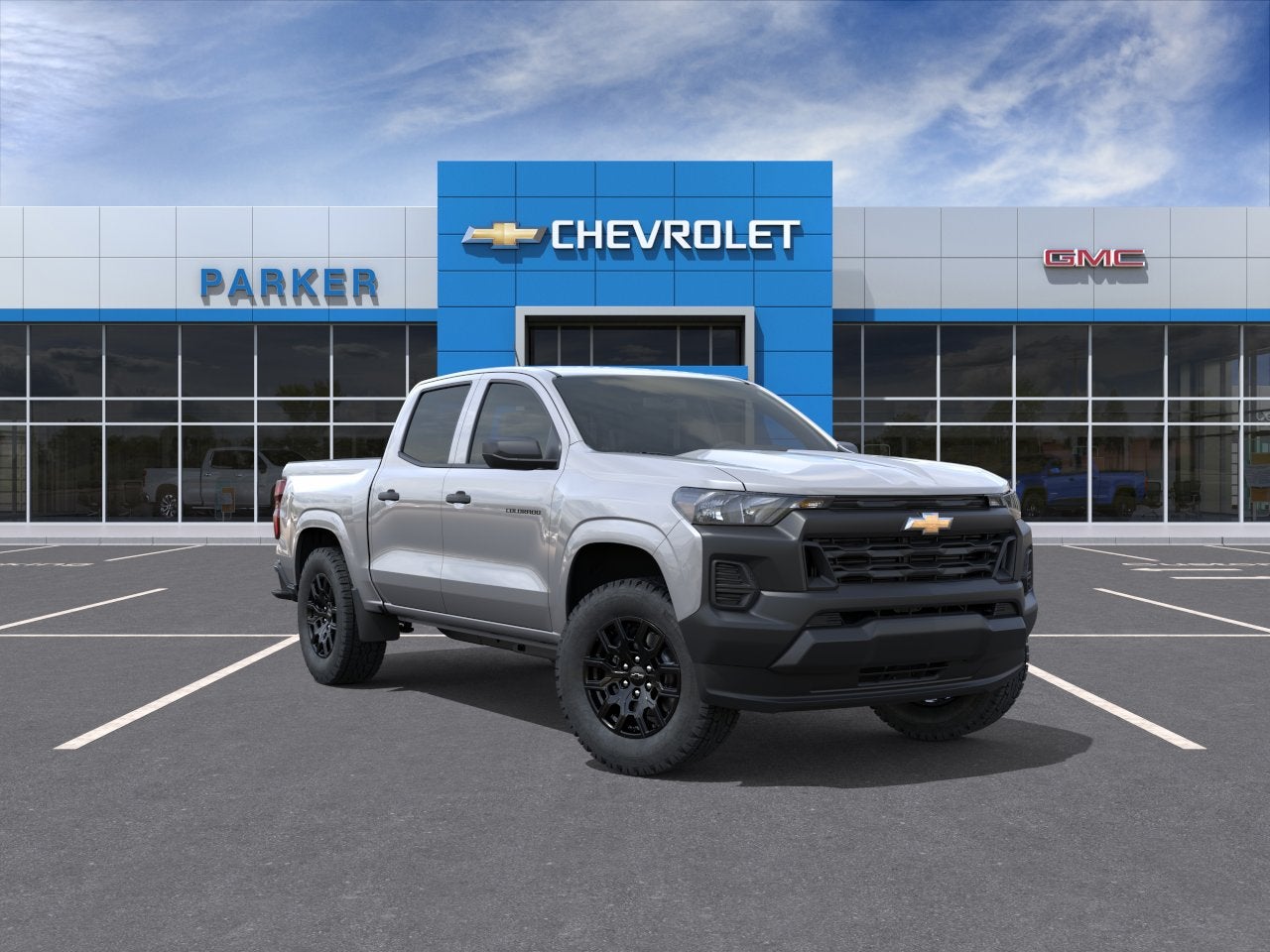 2026 Chevrolet Colorado WT in Sterling Gray Metallic — front three-quarter view