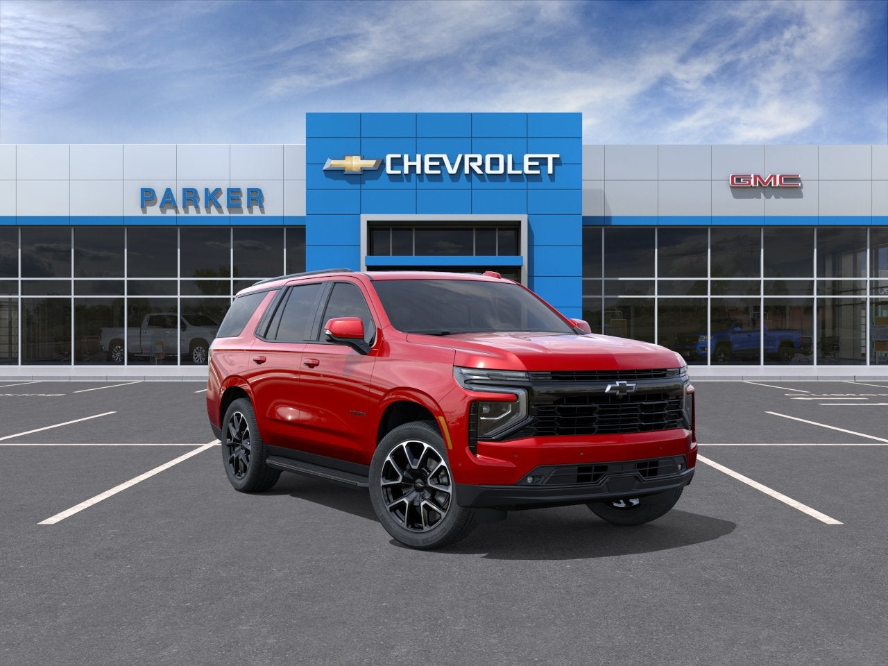 2026 Chevrolet Tahoe RST in Radiant Red Tintcoat — front three-quarter view